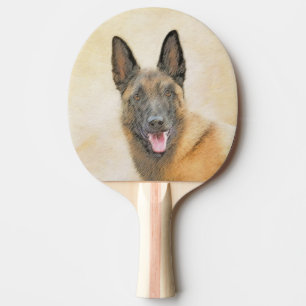 Raquette De Ping Pong Peinture Malinoise belge - Cute Original Chien Art