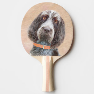 Raquette De Ping Pong Peinture Spinone Italiano - Belle Art Original Chi