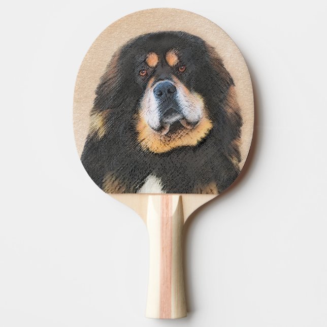 Raquette De Ping Pong Peinture Tibétaine Mastiff - Joli art original chi (Devant)