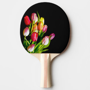 Raquette De Ping Pong Peinture Tulip - Art Fleur original