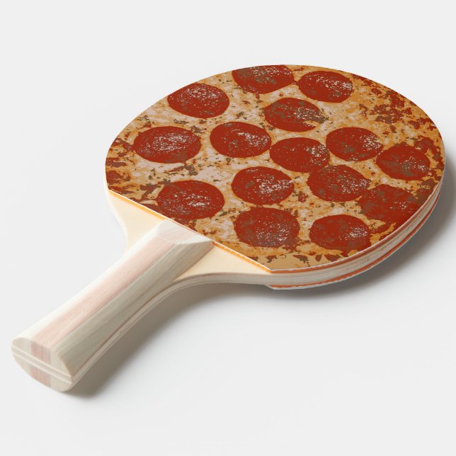 Raquette De Ping Pong Pepperoni Pizza (Devant Angle)