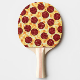 Raquette De Ping Pong Pepperoni Pizza Motif