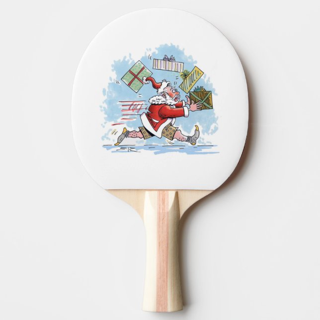 Raquette De Ping Pong Père Noël Paddle de ping-pong non préparé (Devant)