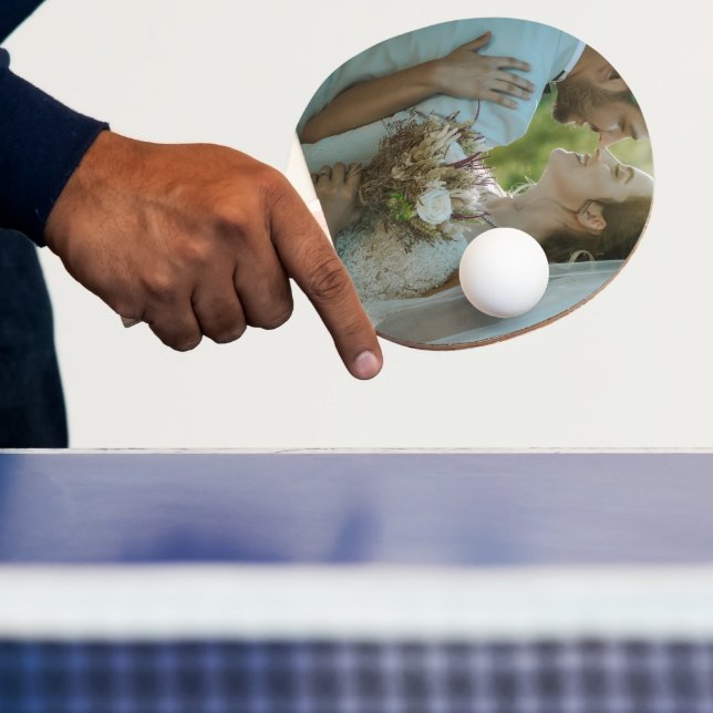 Raquette De Ping Pong Personalized Custom Wedding Image Ping Pong Paddle (Insitu)