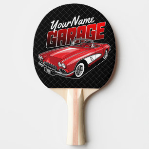 Raquette De Ping Pong Personnalisé 1961 C1 Red Classic Sports Voiture Ga