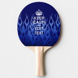 Raquette De Ping Pong Personnalisé gardez le calme sur les flammes