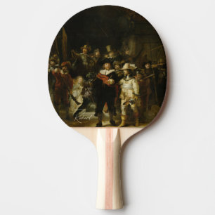 Raquette De Ping Pong Personnalisé - La Veille de nuit Rembrandt