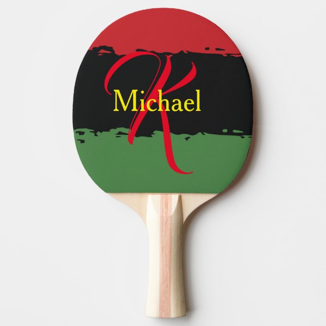 Raquette De Ping Pong Personnalisé Monogramme personnalisé Afrique moder (Devant)