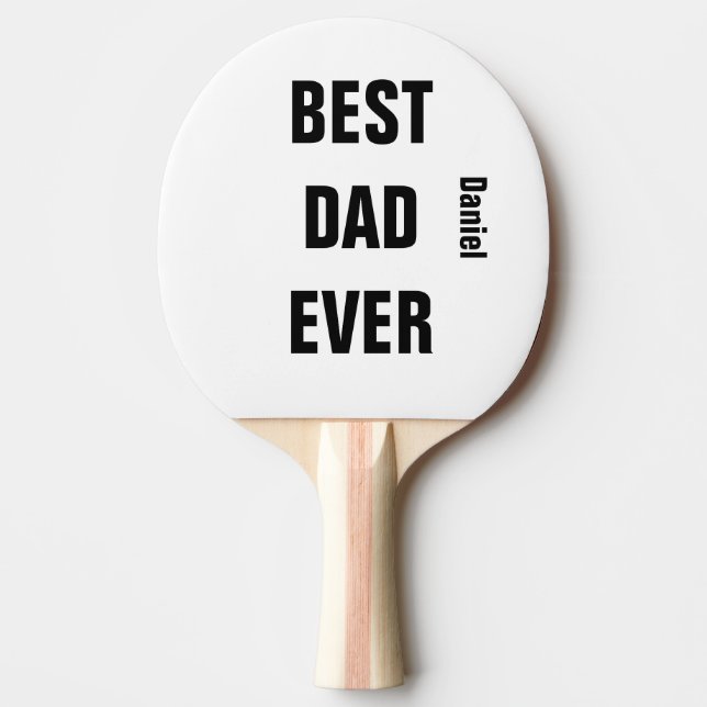 Raquette De Ping Pong Personnalisé Nom Fête des pères Anniversaire Meill (Devant)