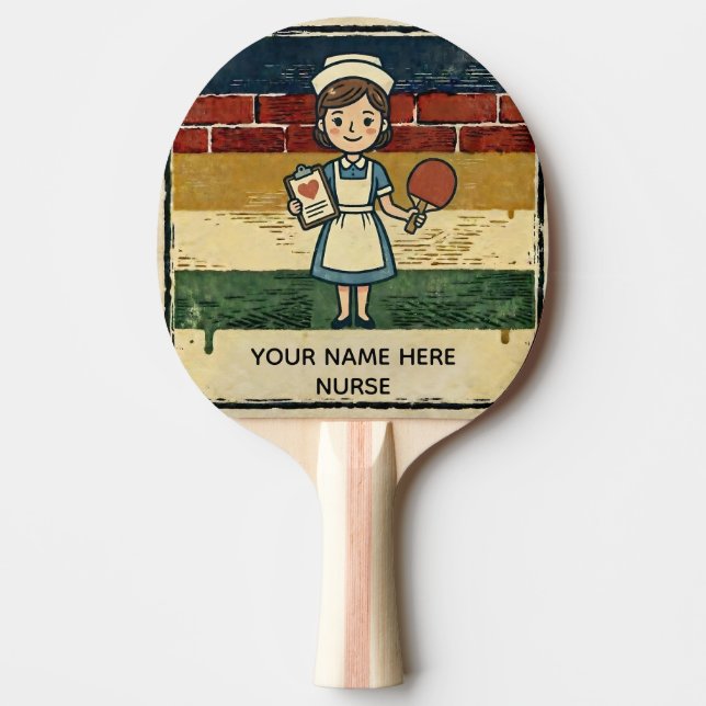 Raquette de ping pong personnalisée Cadeau infirmi (Devant)