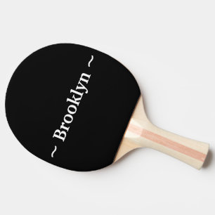 Raquette De Ping Pong personnaliser changement nom texte blanc noir