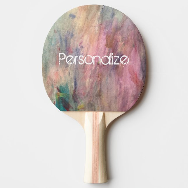 Raquette De Ping Pong Personnalisez ce désordre abstrait d'aquarelle (Devant)