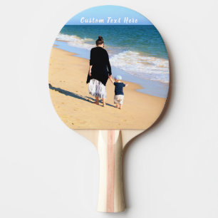 Raquette De Ping Pong Personnalisez votre pagaie photo avec nom de texte