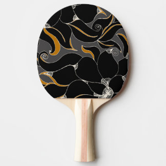 Raquette De Ping Pong Pétales de minuit - Élégant motif floral