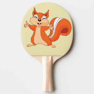 Raquette De Ping Pong Pétillant l'écureuil espiègle