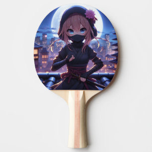 Raquette De Ping Pong Petite fille guerrière ninja