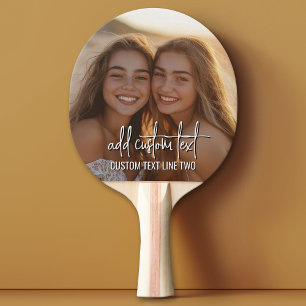 Raquette De Ping Pong Photo complète avec 2 lignes Texte - Script et mod