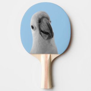 Raquette De Ping Pong Photo de cokatée d'animal noir et blanc