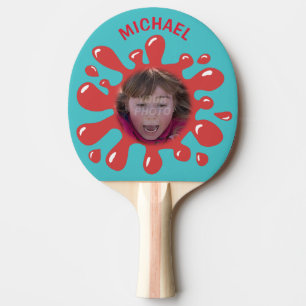 Raquette De Ping Pong Photo nommée faite sur commande d'éclaboussure d