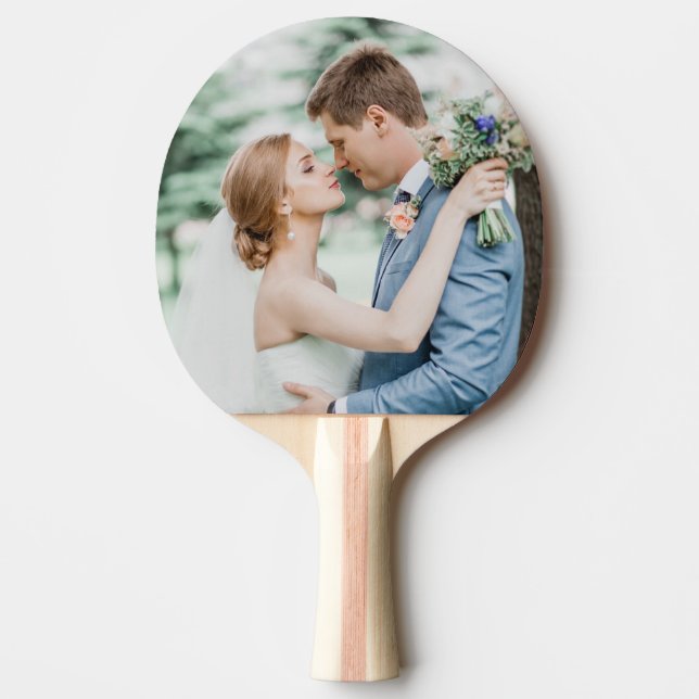 Raquette De Ping Pong Photo personnalisée Couple Mariage (Devant)