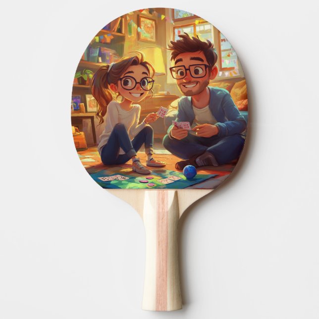 Raquette De Ping Pong Photo Personnalisée Élégante Ajoutez Votre Propre  (Devant)