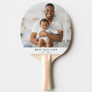 Raquette De Ping Pong Photo personnalisée Meilleur Papa de tous les temp