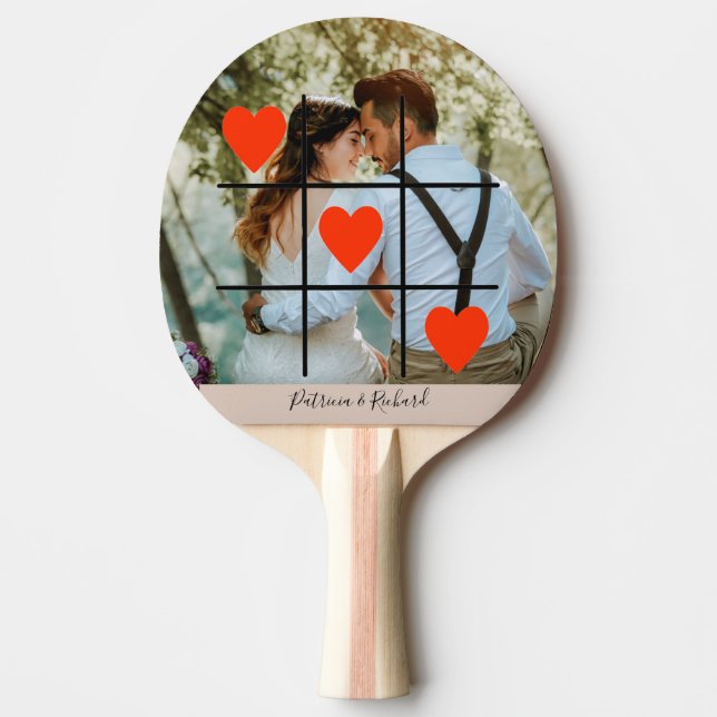 Raquette De Ping Pong Photo Personnaliser Valentine Love (Devant)