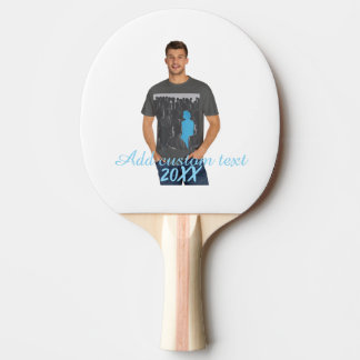 Raquette De Ping Pong Photo Vertical Complet - Texte personnalisé Script