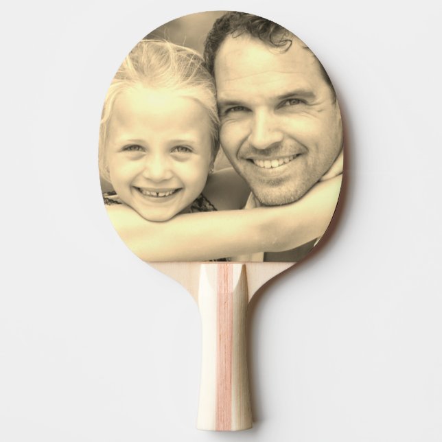 Raquette De Ping Pong Photographie personnalisée avec filtre Sepia (Devant)