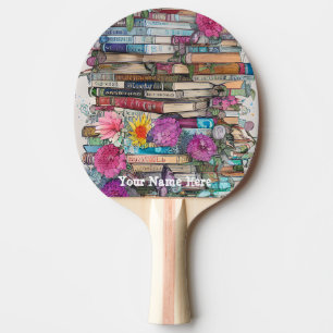 Raquette De Ping Pong Pile de livres