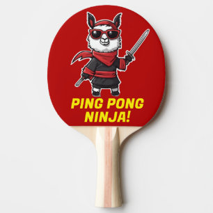 Raquette De Ping Pong Ping Pong Ninja Funny Llama Camo Cool Sports Rouge