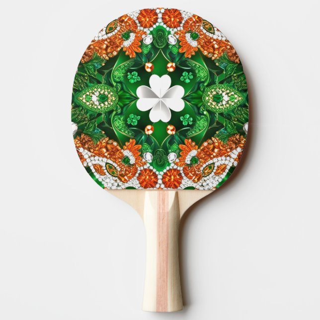 Raquette De Ping Pong Ping pong paddle aux couleurs irlandaises (Dos)