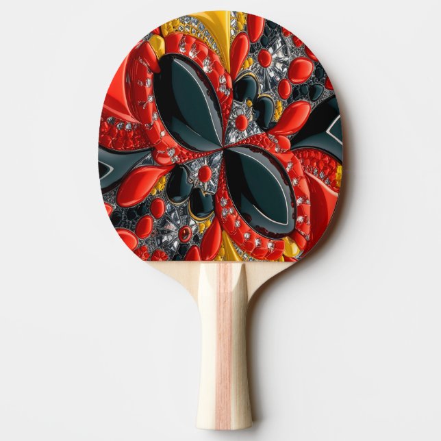 Raquette De Ping Pong Ping pong paddle avec Allemagne Couleurs (Dos)