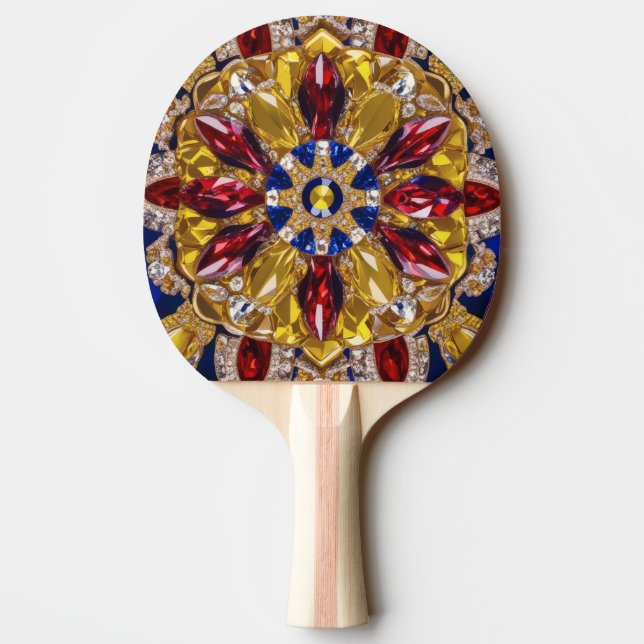 Raquette De Ping Pong Ping pong paddle avec Colombie Couleurs (Dos)