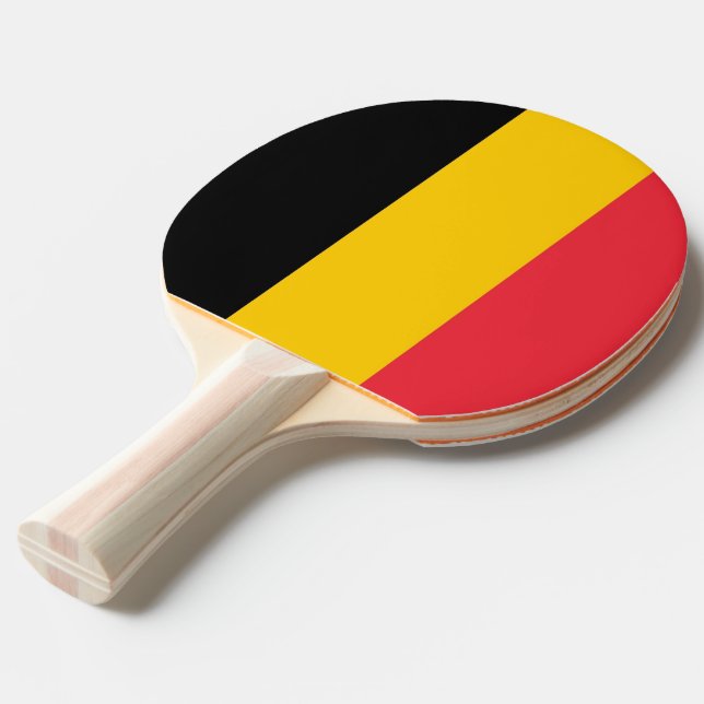 Raquette De Ping Pong Ping pong paddle avec Drapeau de Belgique (Devant Angle)