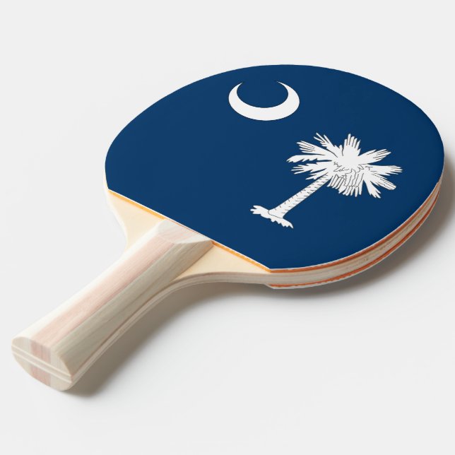Raquette De Ping Pong Ping pong paddle avec Drapeau de Caroline du Sud,  (Devant Angle)