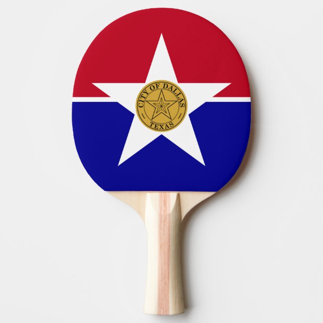 Raquette De Ping Pong Ping pong paddle avec drapeau de Dallas (Devant)