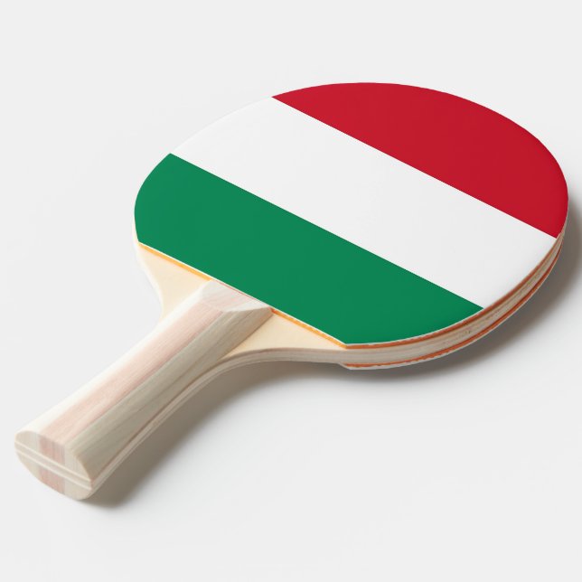 Raquette De Ping Pong Ping pong paddle avec Drapeau de Hongrie (Devant Angle)