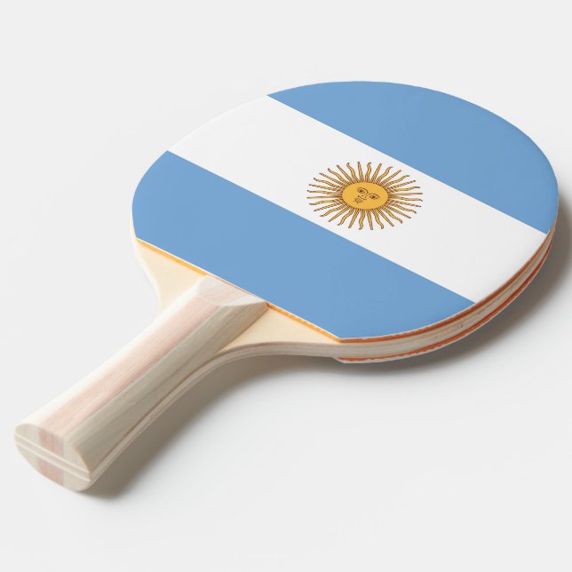 Raquette De Ping Pong Ping pong paddle avec Drapeau de l'Argentine (Devant Angle)