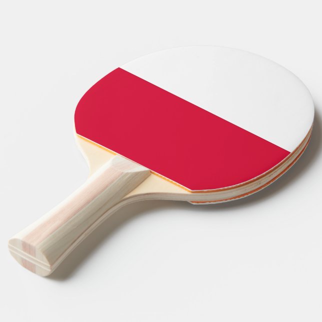 Raquette De Ping Pong Ping pong paddle avec Drapeau de Pologne (Devant Angle)
