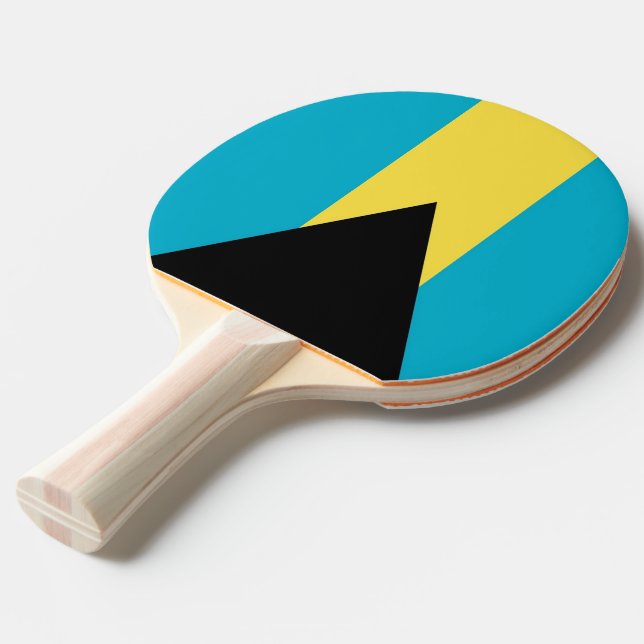Raquette De Ping Pong Ping pong paddle avec Drapeau des Bahamas (Devant Angle)