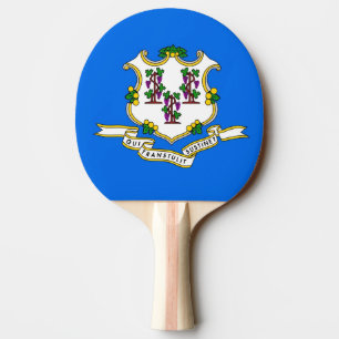 Raquette De Ping Pong Ping pong paddle avec Drapeau du Connecticut, USA