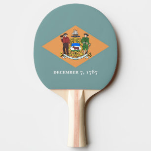 Raquette De Ping Pong Ping pong paddle avec Drapeau du Delaware, USA