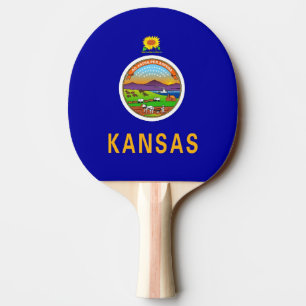 Raquette De Ping Pong Ping pong paddle avec Drapeau du Kansas, USA