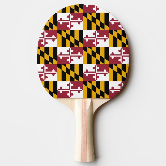 Raquette De Ping Pong Ping pong paddle avec Drapeau du Maryland, USA (Dos)