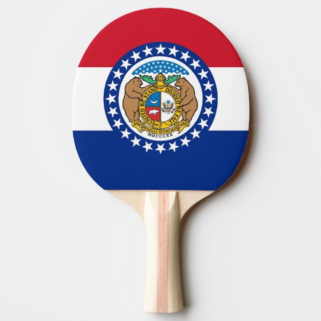 Raquette De Ping Pong Ping pong paddle avec Drapeau du Missouri, USA (Dos)