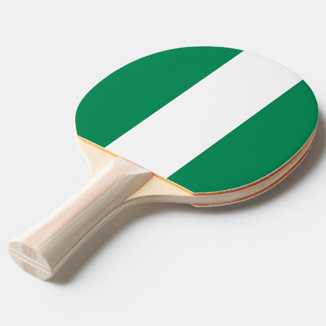Raquette De Ping Pong Ping pong paddle avec drapeau du Nigeria (Devant Angle)
