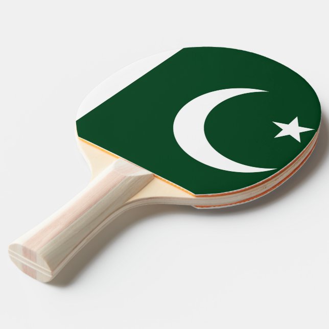 Raquette De Ping Pong Ping pong paddle avec Drapeau du Pakistan (Devant Angle)