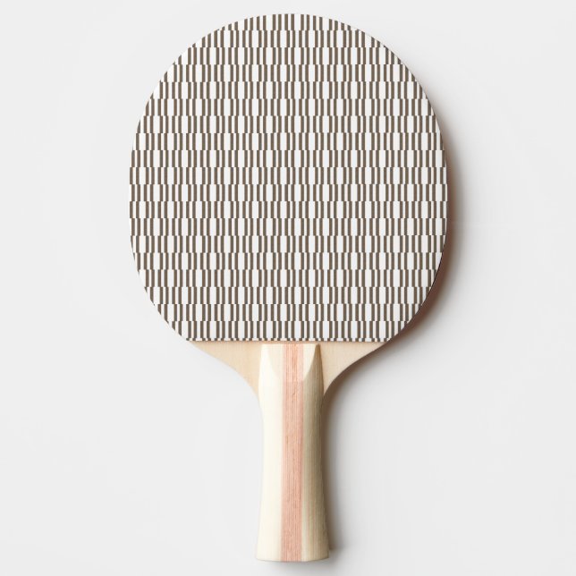 Raquette De Ping Pong Ping Pong Paddle Brown & White Stripe Square (Devant)
