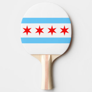 Raquette De Ping Pong Ping Pong Paddle du drapeau de Chicago